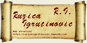 Ružica Igrutinović vizit kartica